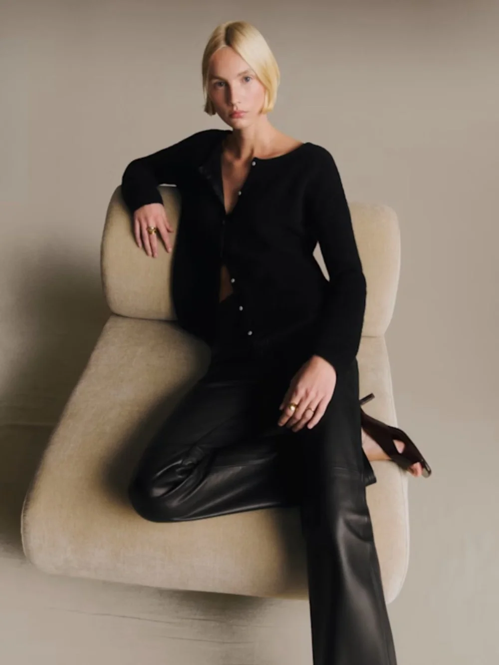 Sezane Alma Cardigan Noir. - Size XS
